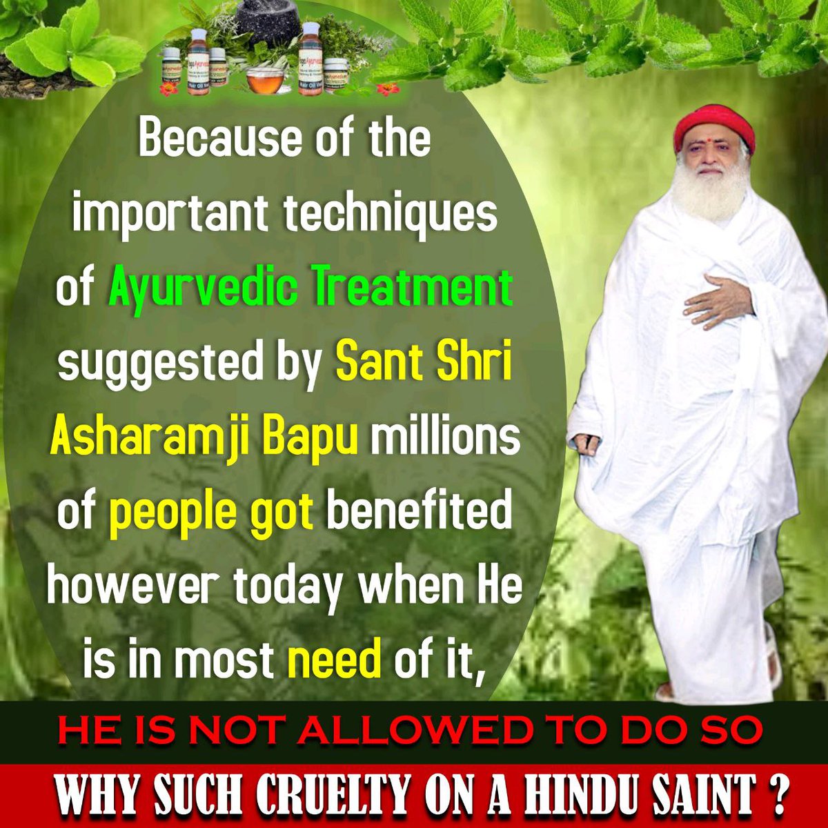 BapuCaseUpdate's tweet photo. दिल्ली उच्च अदालत का निर्देश : खराब स्वास्थ्य के आधार पर अंतरिम जमानत देने में उदारता बरती जानी चाहिए।
Sant Shri Asharamji Bapu को स्वैच्छिक चिकित्सा तुरंत उपलब्ध हो।
उनके Urgent Treatment के लिए #BailForMedicalHealth मिलना, संवेदनशील मौलिक अधिकार है जिसकी रक्षा होनी ही चाहिए। https://t.co/FRdgTysqET