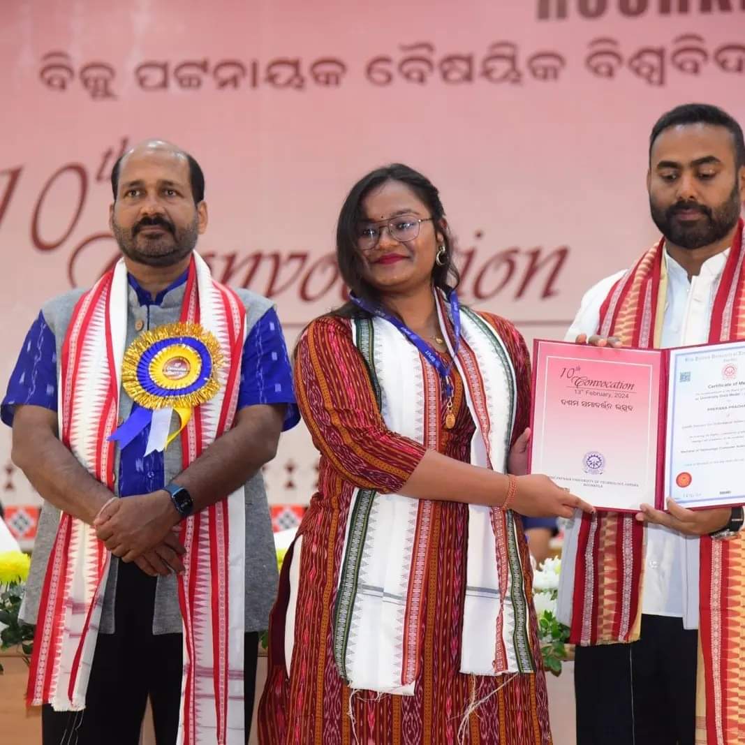 gitabbsr's tweet photo. Congratulations to Prerna Pradhan, CSE. She received Gold Medal at 10th Convocation of BPUT. https://t.co/CnVtwA4tss
