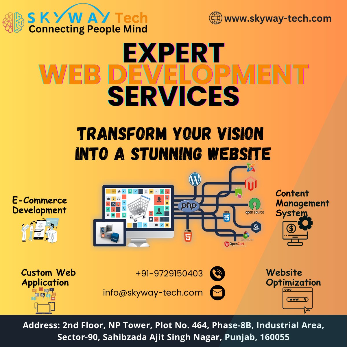 At Skyway Technologies, we believe in a partnership that goes beyond traditional business models. Your success is our success, and our commitment to excellence ensures that together, we build not just websites but thriving ventures. #SkywayTech #WebDevelopment #BusinessGrowth