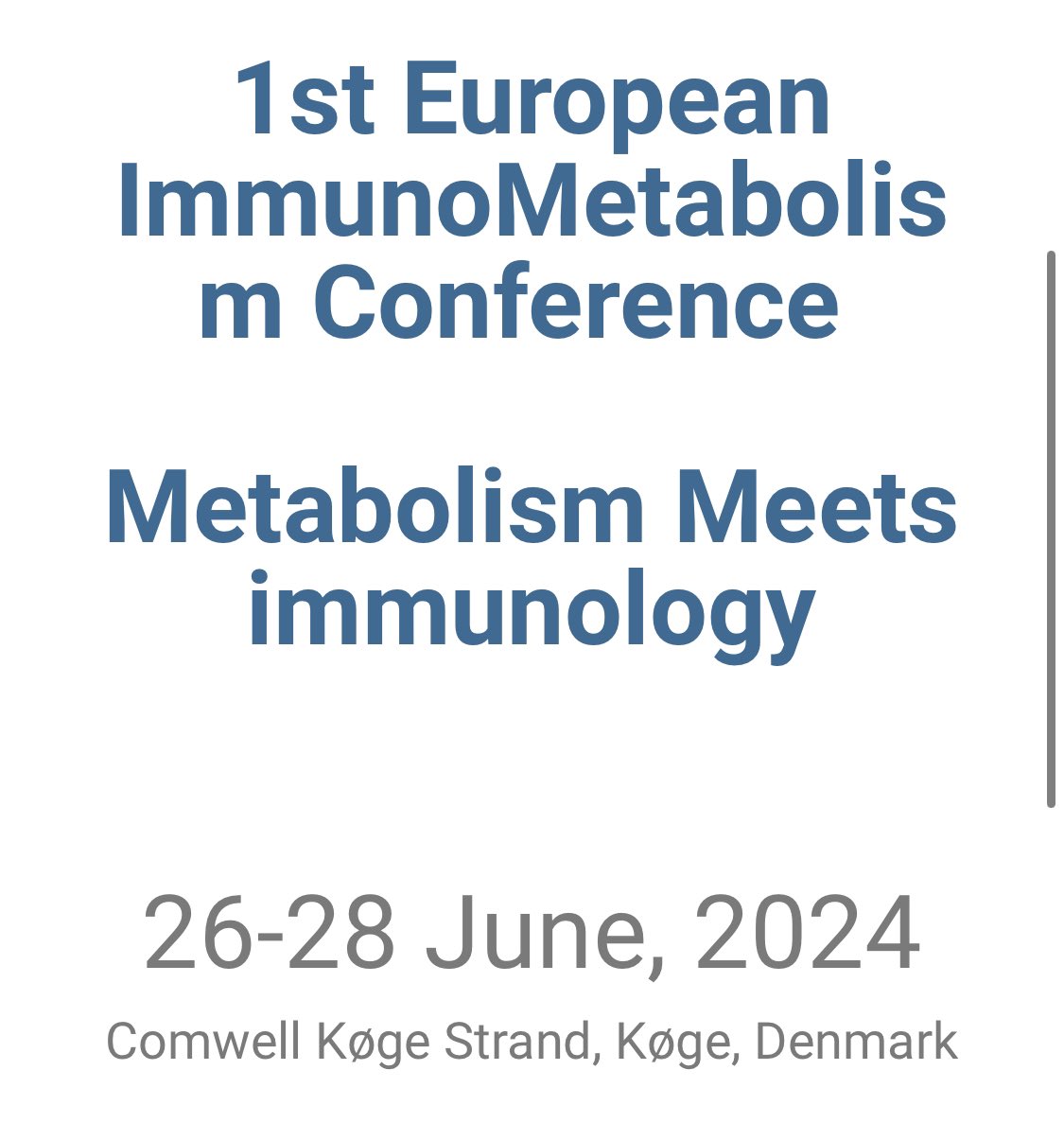 Register now for the very first conference of the European Immunometabolism Network (EIMN @ImmunoMetEurope) ➡️ immunometnet.eu/abstractprogra…⬅️