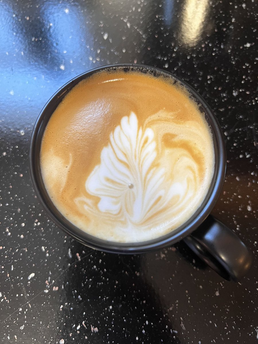 Almost pulled off some latte art today