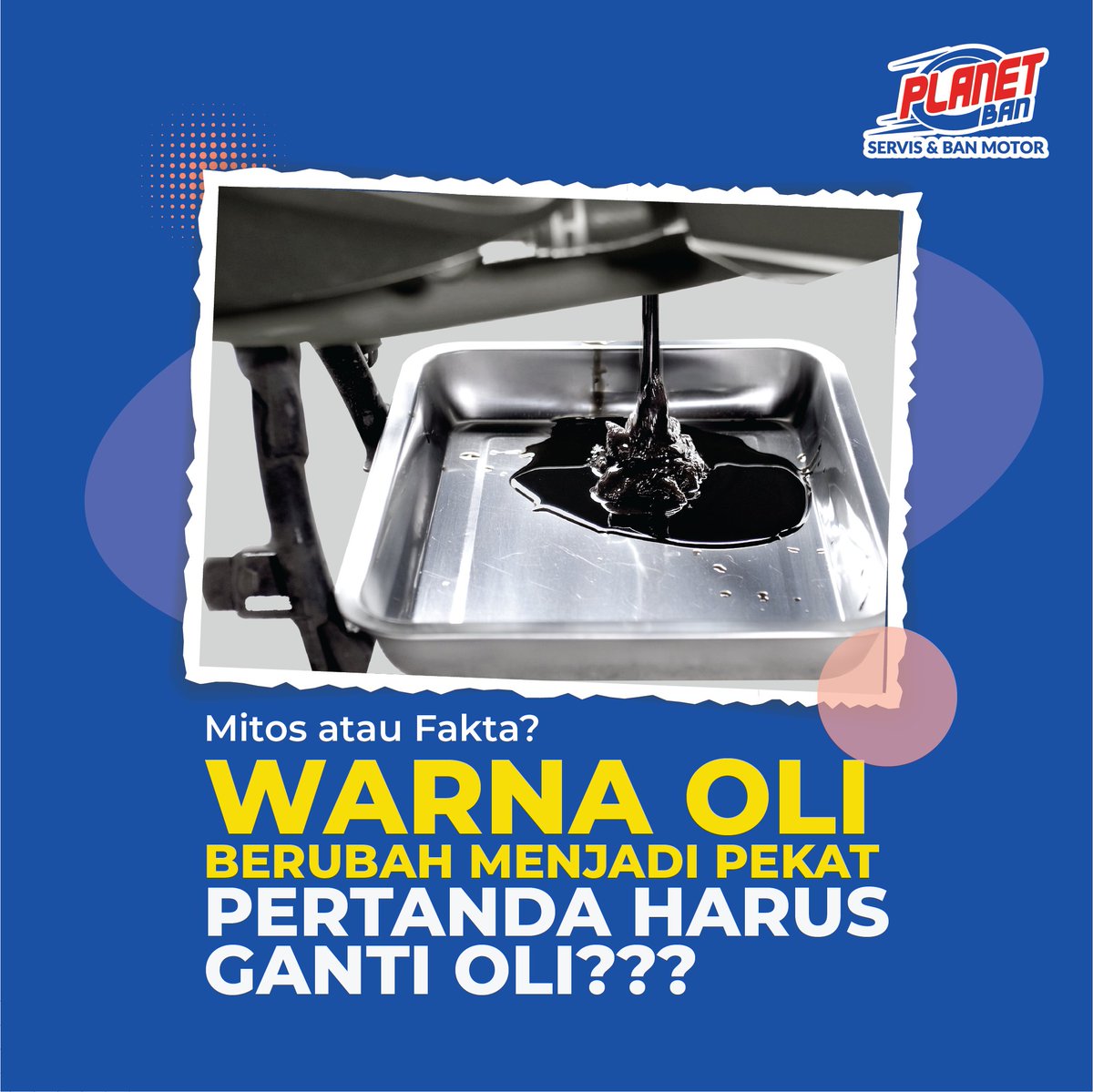 Sambil makan siang, kita tanya jawab yuuuk🫣🤩

Kira-kira mitos atau fakta nih, Planeters?🤔

Jangan lupa ganti oli motor kamu dengan Oli X-Ten 2X Lebih Lama hanya di toko Planet Ban terdekaaat!