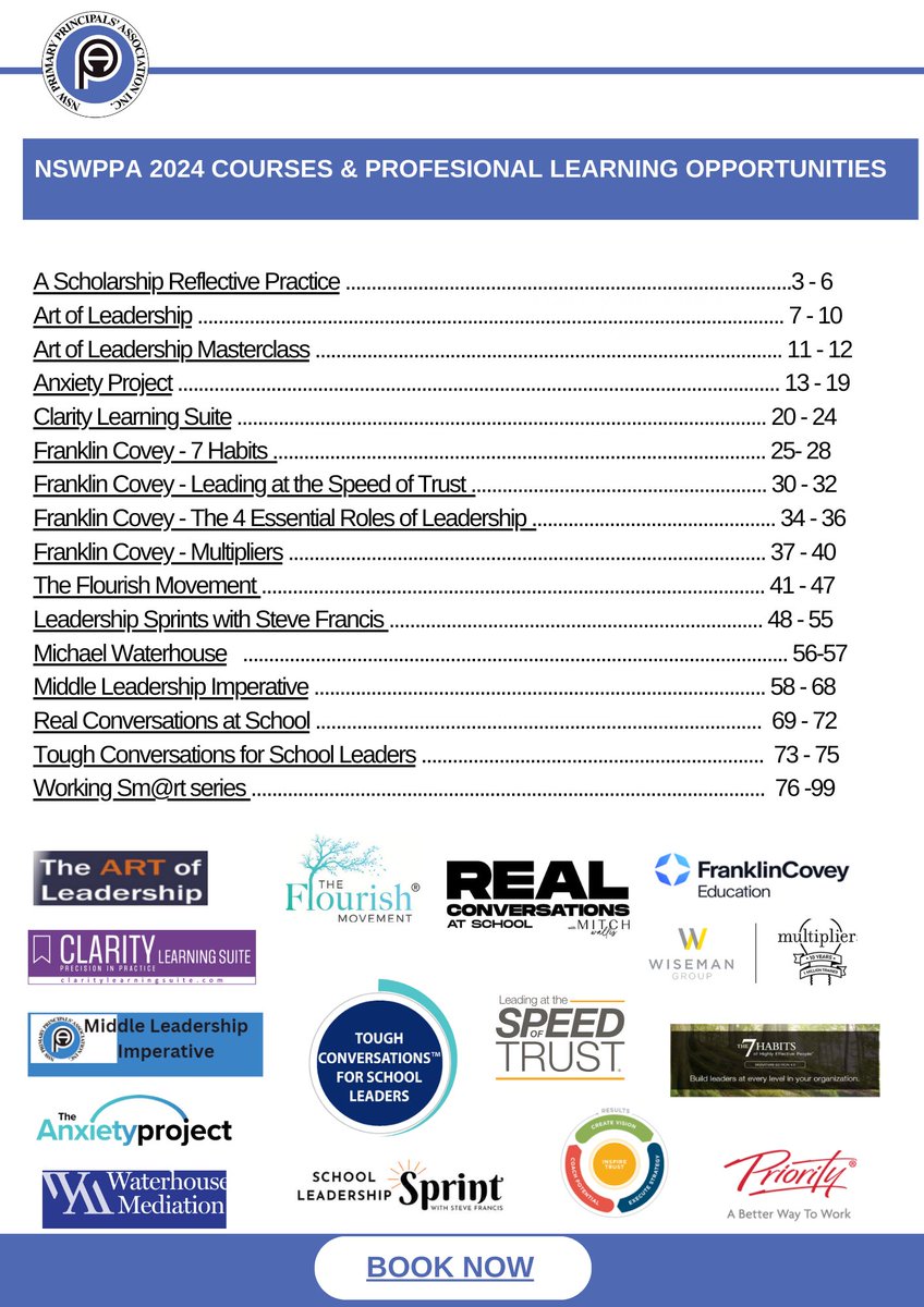 Our @nswpppa Term 1 Professional Learning catalogue is out now! There are many new and high-quality professional learning opportunities. Checkout:
nswppa.org.au/catalogue #support #empower #advocate #lead