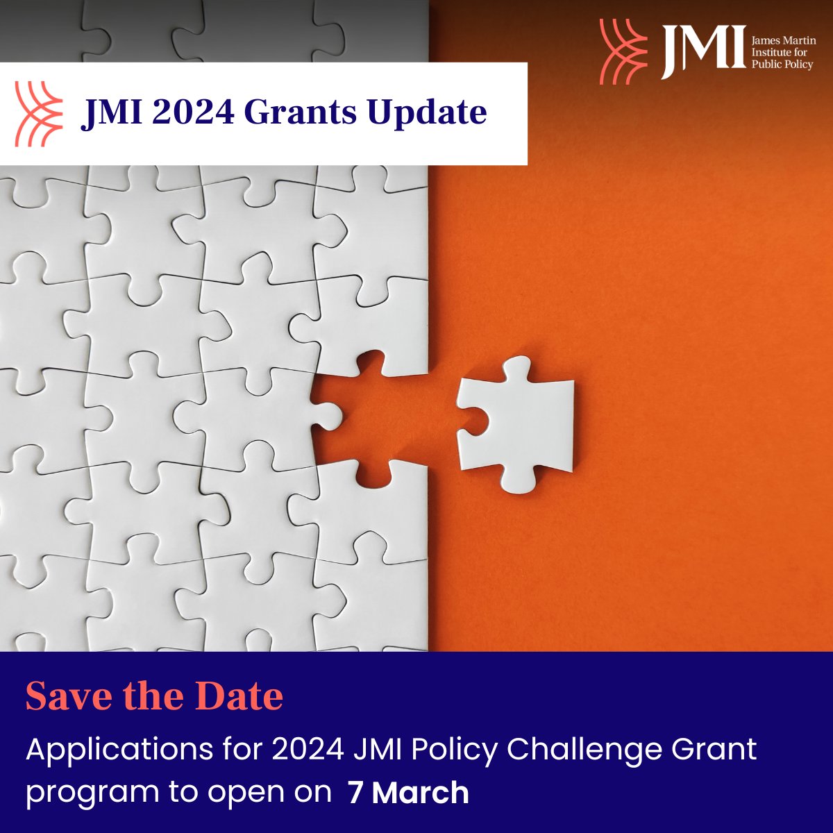 *Save the date* Applications for the 2024 JMI Policy Challenge Grant round will open on 7 March 2024. Entering its third year, JMI Policy Challenge Grants have already supported 13 cutting-edge projects with 58 experts. The JMI Policy Challenge Grant program is a prestigious…