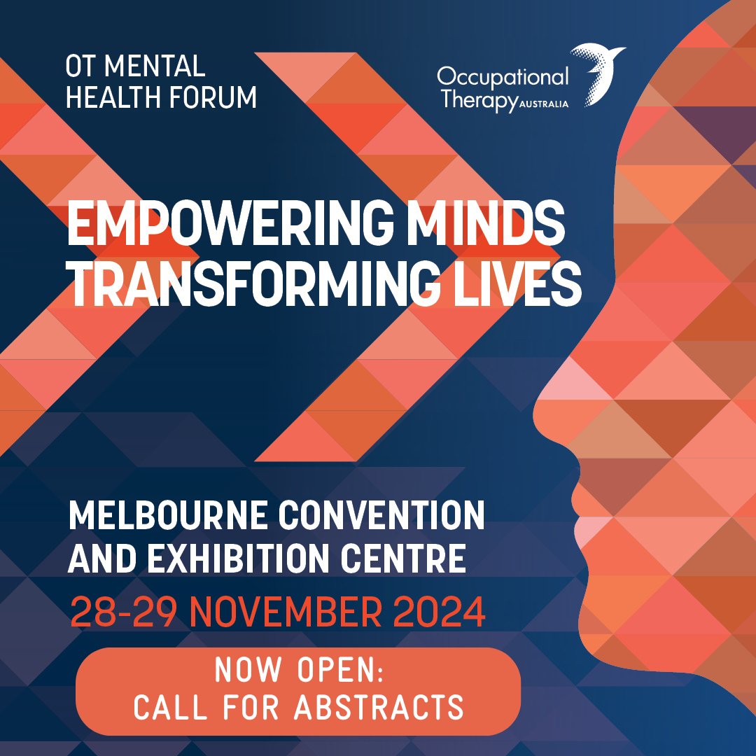🌟 CALL FOR ABSTRACTS: OTA Mental Health Forum 2024 - Empowering Minds, Transforming Lives! 🌟 🌐 Submission Details and Key Dates: otausevents.com.au/mentalhealthfo… #OTAMentalHealthForum2024 #CallForAbstracts #OccupationalTherapy #OTA #OTAus
