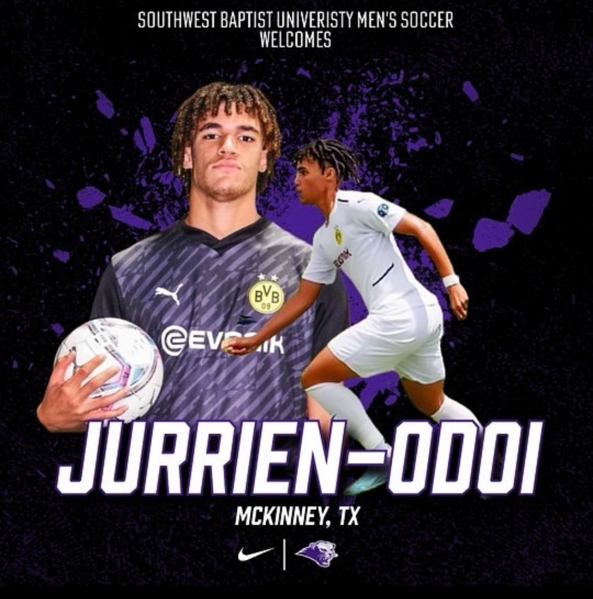 I am blessed to announce that I have committed to continue my academic and athletic journey at Southwest Baptist University. I would like to give thanks to God for blessing me with this opportunity because with Him all things are possible. Go Bearcats!!🟣⚪️