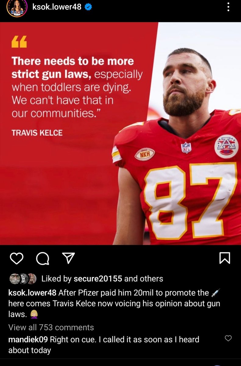ericlarshanson's tweet photo. #GunGrabCult #KansasCityPsyop #TravisKelce #PfizerBoy #DumbBaller https://t.co/lBKewnm9Na