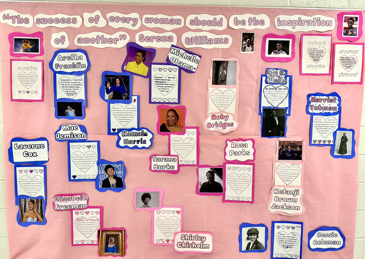 “The success of every woman should be the inspiration of another” <a href="/serenawilliams/">Serena Williams</a> For #BHM The <a href="/SRMS_Generals/">Janet Carrillo</a> BeautyClub created this amazing Women’s Empowerment Display! Happy Valentine’s Day! 💘 #TeamSISD @ENFlores_SRMS <a href="/PerezLinda17/">Perez Linda</a> <a href="/PRodriguez_SRMS/">Patricia Rodriguez</a>