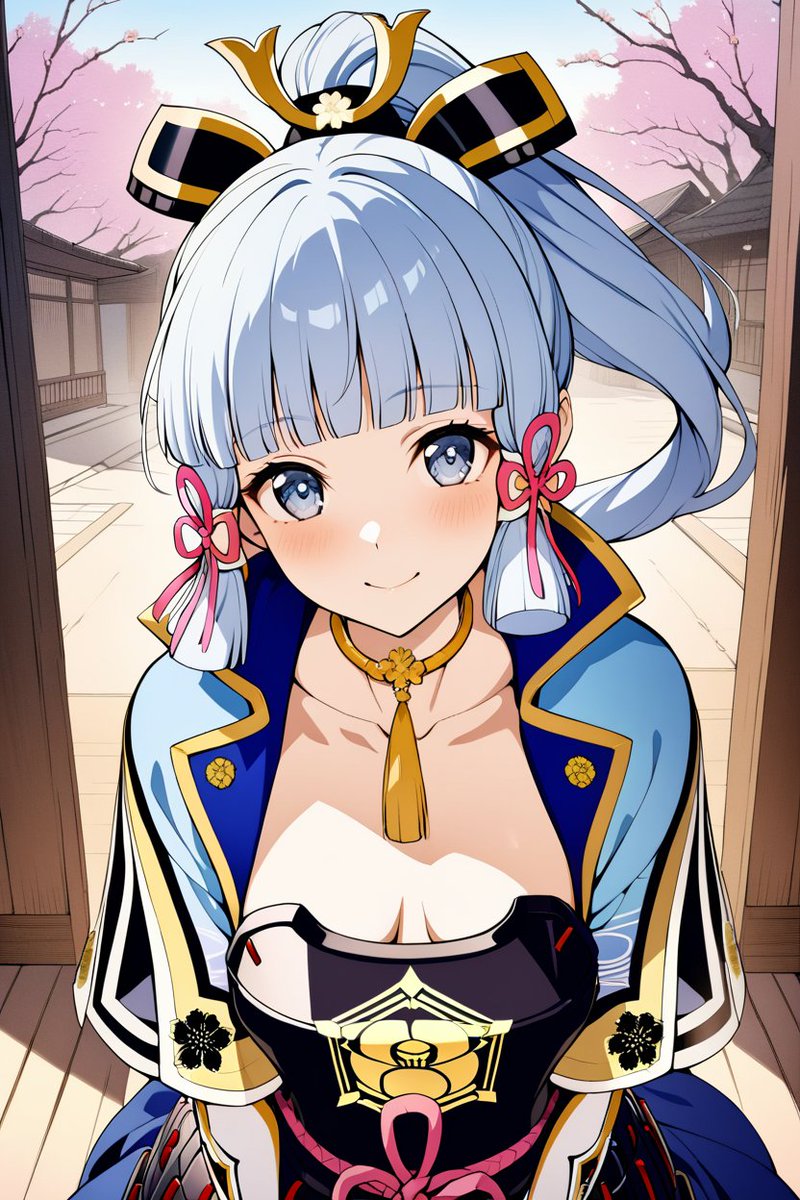 🌸今日はどちらに参りましょうか？🌸
#AI #AIイラスト好きと繋がりたい  
#AIイラスト術師さんと繋がりたい 
#原神 #原神好きと繋がりたい #神里綾華