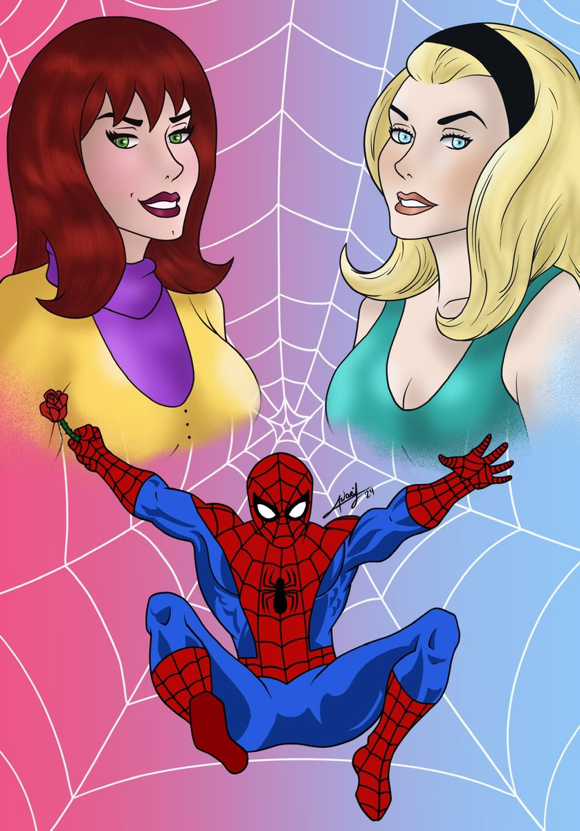 NeiComics's tweet image. Got inspired to draw after watching @Browntable_Ent’s #SpidermanBlue (go watch peak if u haven’t)