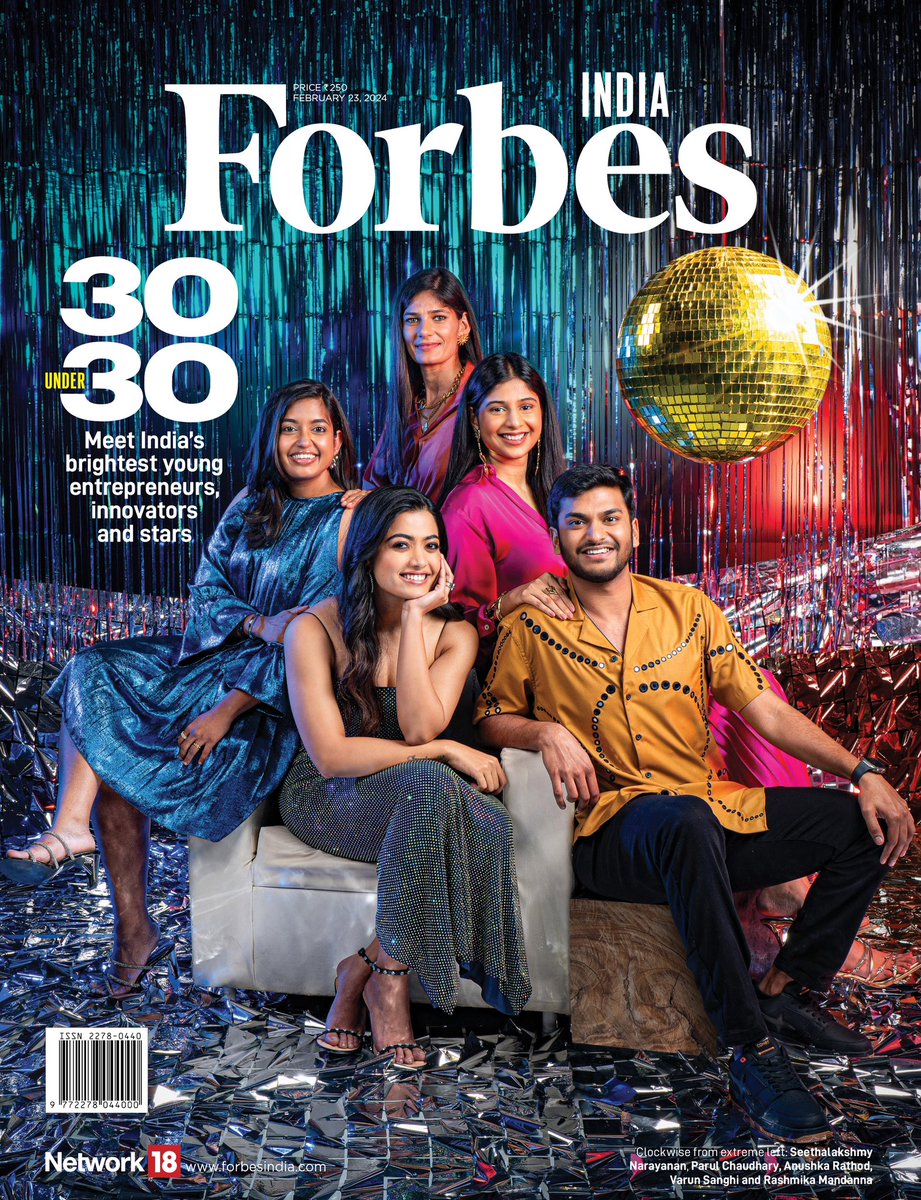 Innovation meets ambition in Forbes India's 30 Under 30 Class of 2024. From tech pioneers to social impact leaders, these young achievers are redefining success. Join us in celebrating their remarkable accomplishments: forbesindia.com/lists/30-under…

#ForbesIndia30U30
<a href="/iamRashmika/">Rashmika Mandanna</a>