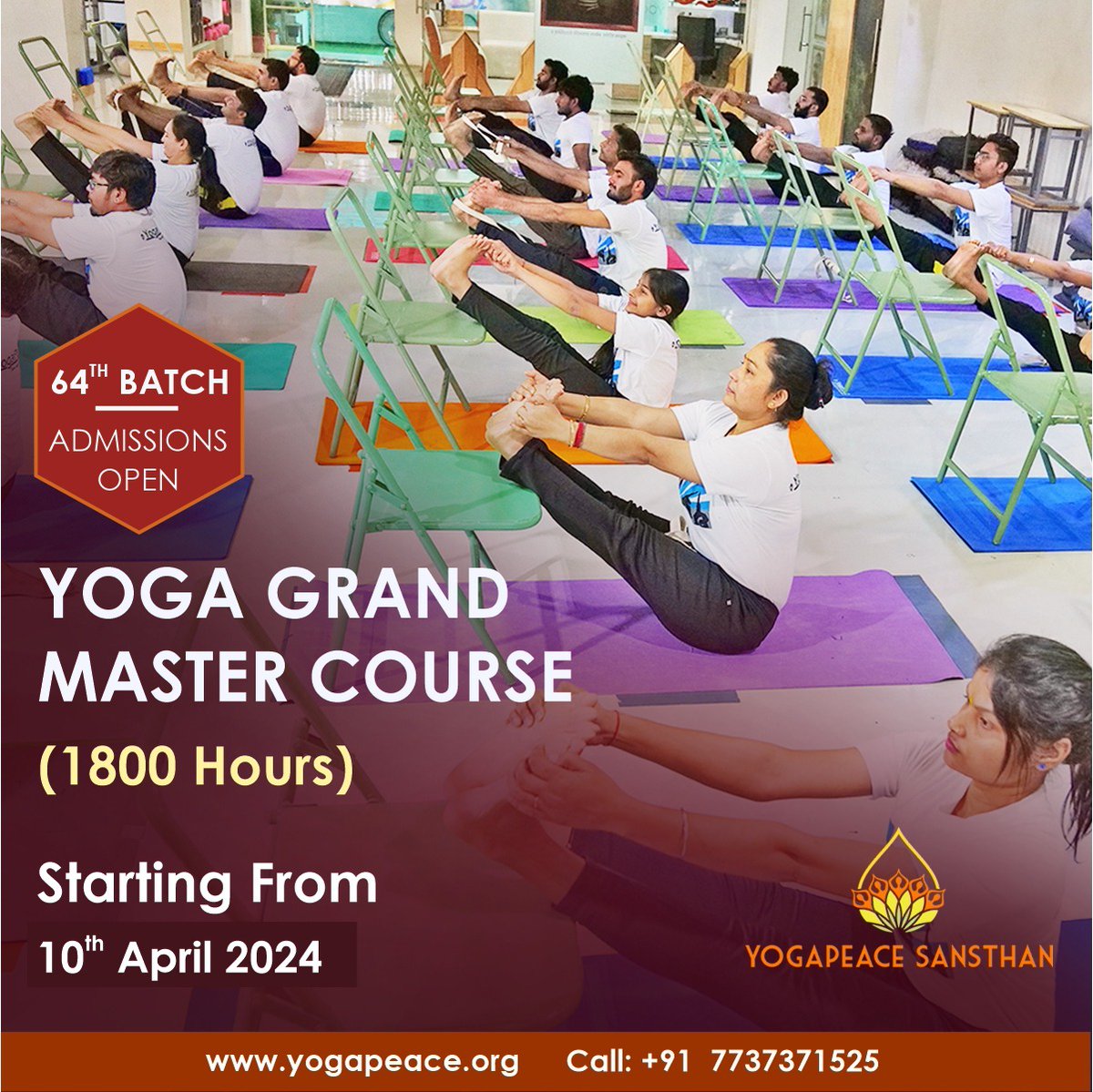 YOGA GRAND MASTER COURSE
STARTING FORM - 10 APRIL 2024
!Only Few Seats Available !

.

.

#grandmastercourse #teachertrainingcourse #yogapeace #dhakaram