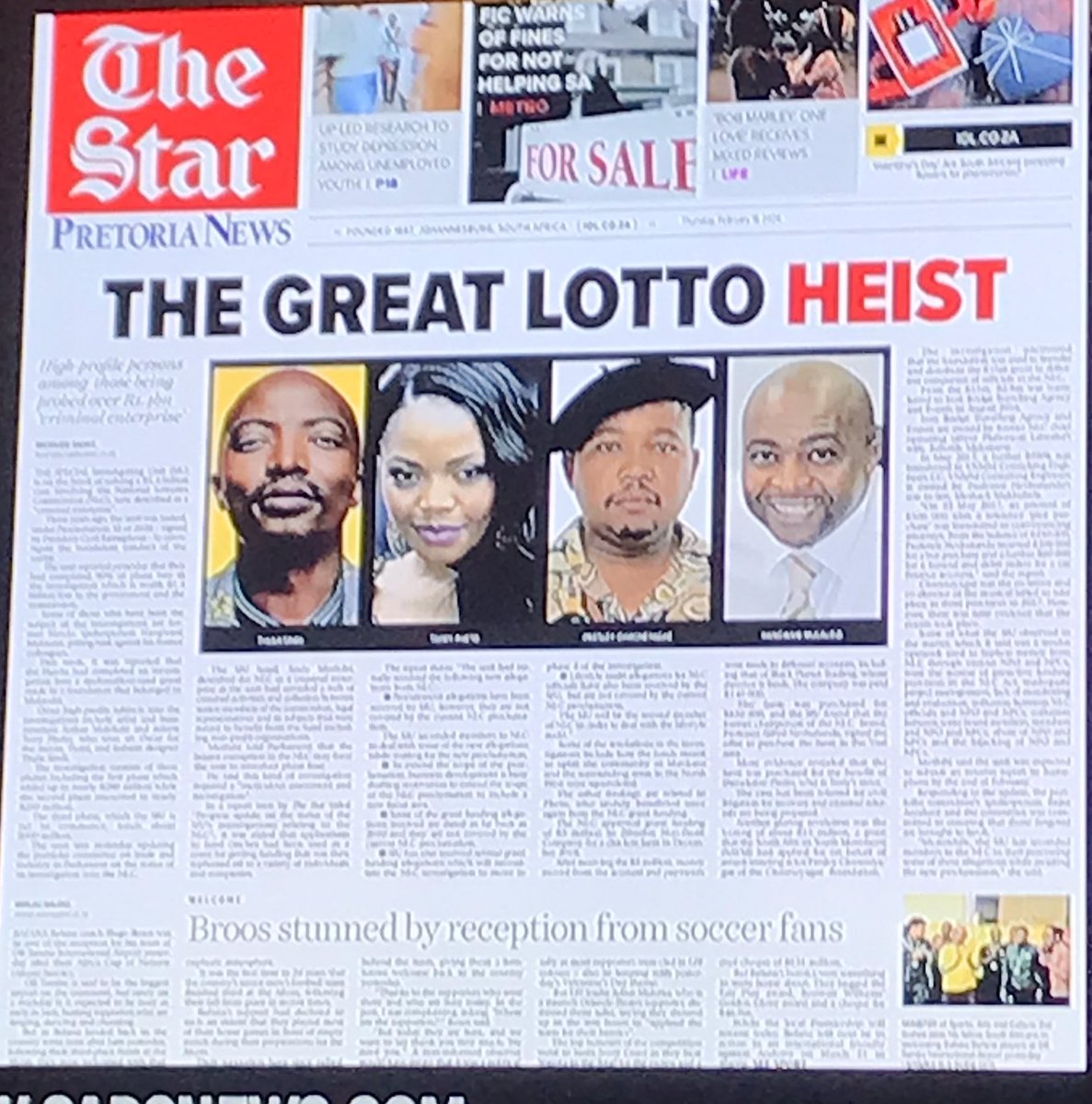 NeilZ4EVA1234U's tweet photo. they stole more than R1.4 billion from lotto and not one in jail !!!!! https://t.co/1YeQX6aHfv