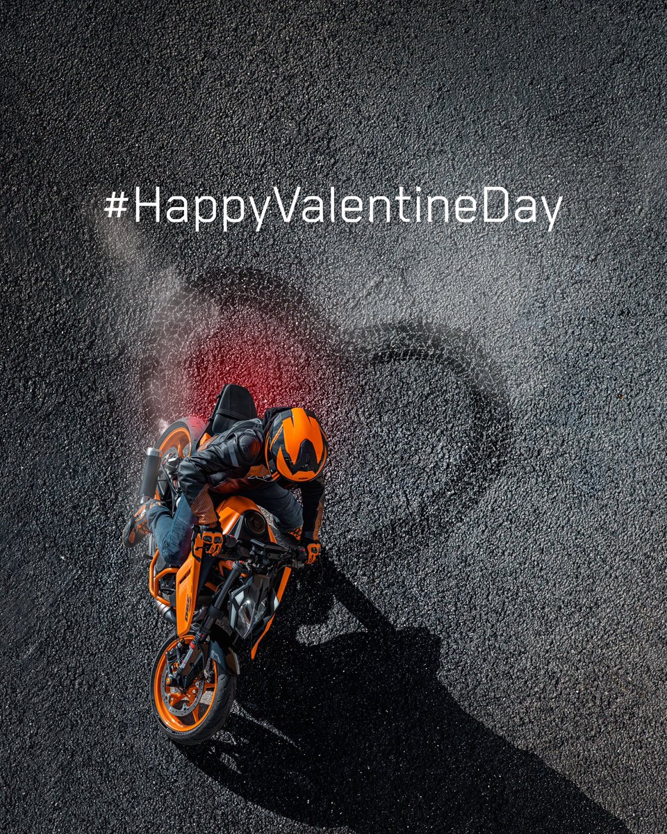 Burning rubber, not love letters. Happy Valentine’s Day, where Duke passion meets asphalt! #DukeLove #KTM #KTMIndia #ReadyToRace #GetDuked #TheCornerRocket #KTM390Duke #NoBullshit #NoBS #NothingToHide #30YearsOfDuke #ValentineDay