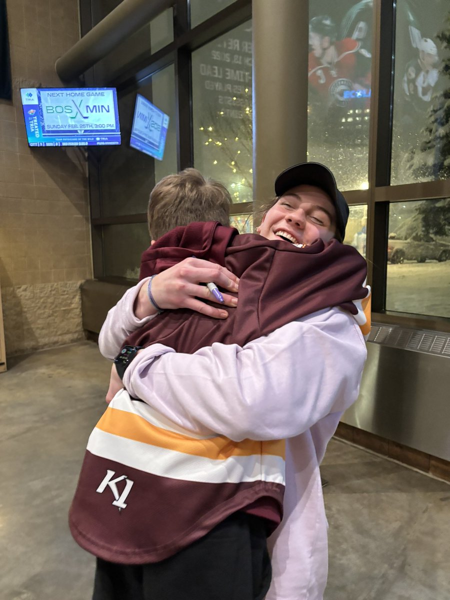 We couldn’t tell who was more excited Colton or Maggie! Game winner AND first <a href="/thepwhlofficial/">PWHL</a> goal <a href="/maggieflaherty9/">Maggie Flaherty</a> !!! So stinking proud of you! 🏒🥅😎