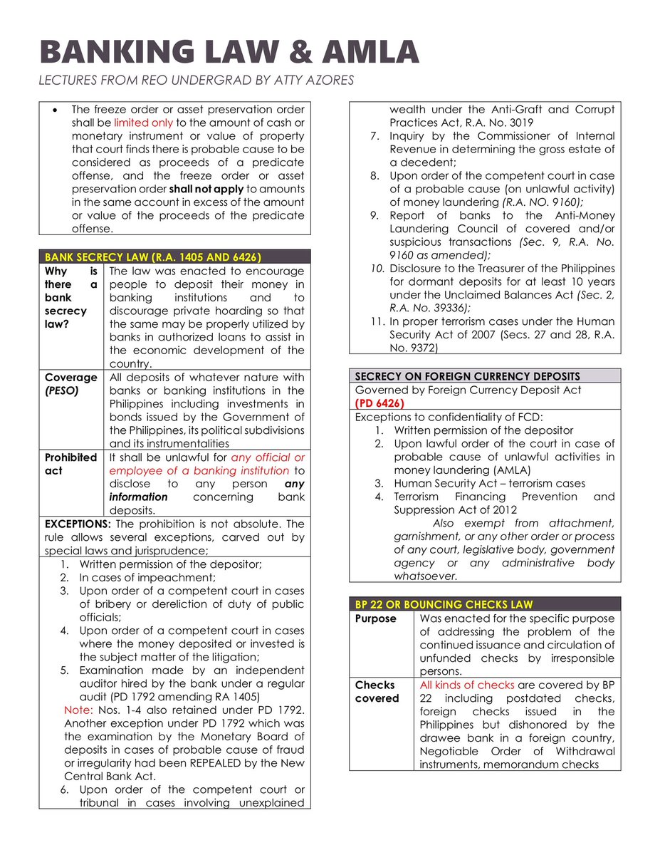 eyesofpp's tweet image. 🧷AMLA
🧷BANK SECRECY LAW
🧷BP 22
 
(1/2)