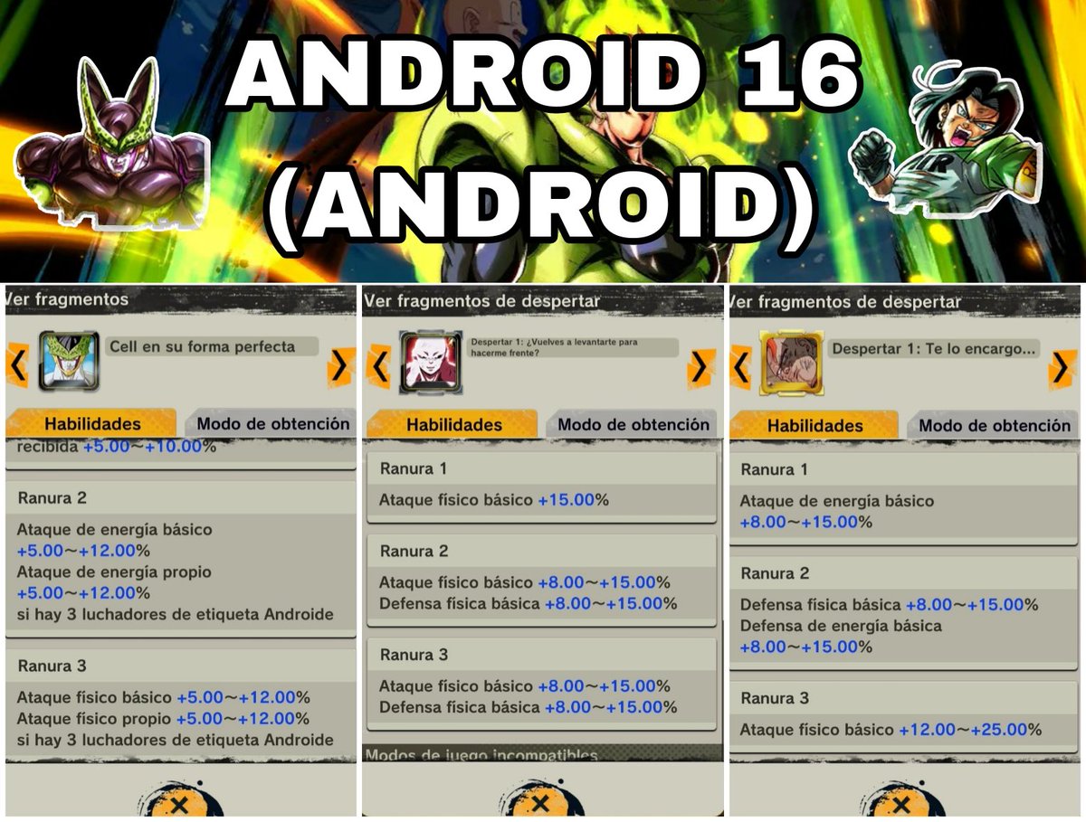 DangoLskt's tweet photo. Android #16 equipments
(Android)

#DBLegends 
#dragon https://t.co/vlFXePccKU