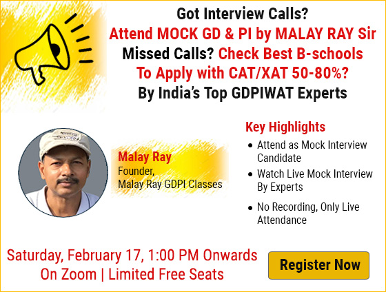 Mbauniverse's tweet photo. Got Interview Calls? Attend MOCK GD &amp; PI by MALAY RAY Sir Missed Calls? Check Best B-schools To Apply with CAT/XAT 50-80%? Attend Free Webinar on Saturday, Feb 17, 1:00 PM |  Register Now https://t.co/2S7I41d44B 
#malayray #malayraysir #free #freewebinar #freeinterview #gdpi #mba https://t.co/Go3Oe5n6Ni