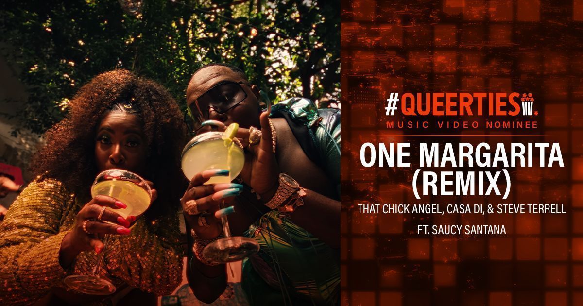 Queerty's tweet photo. The #Queerties got off to a record breaking start, it's still anybody's game. Vote for @AngelTheActress, @SaucySantana, #CasaDi & #SteveTerrell, for MUSIC VIDEO OF THE YEAR, and all your LGBTQ+ faves, once a day until voting closes on Feb 22nd! 🏳️🌈🏆🍿https://t.co/9Lq5cIT0ya https://t.co/SHayiqqADC