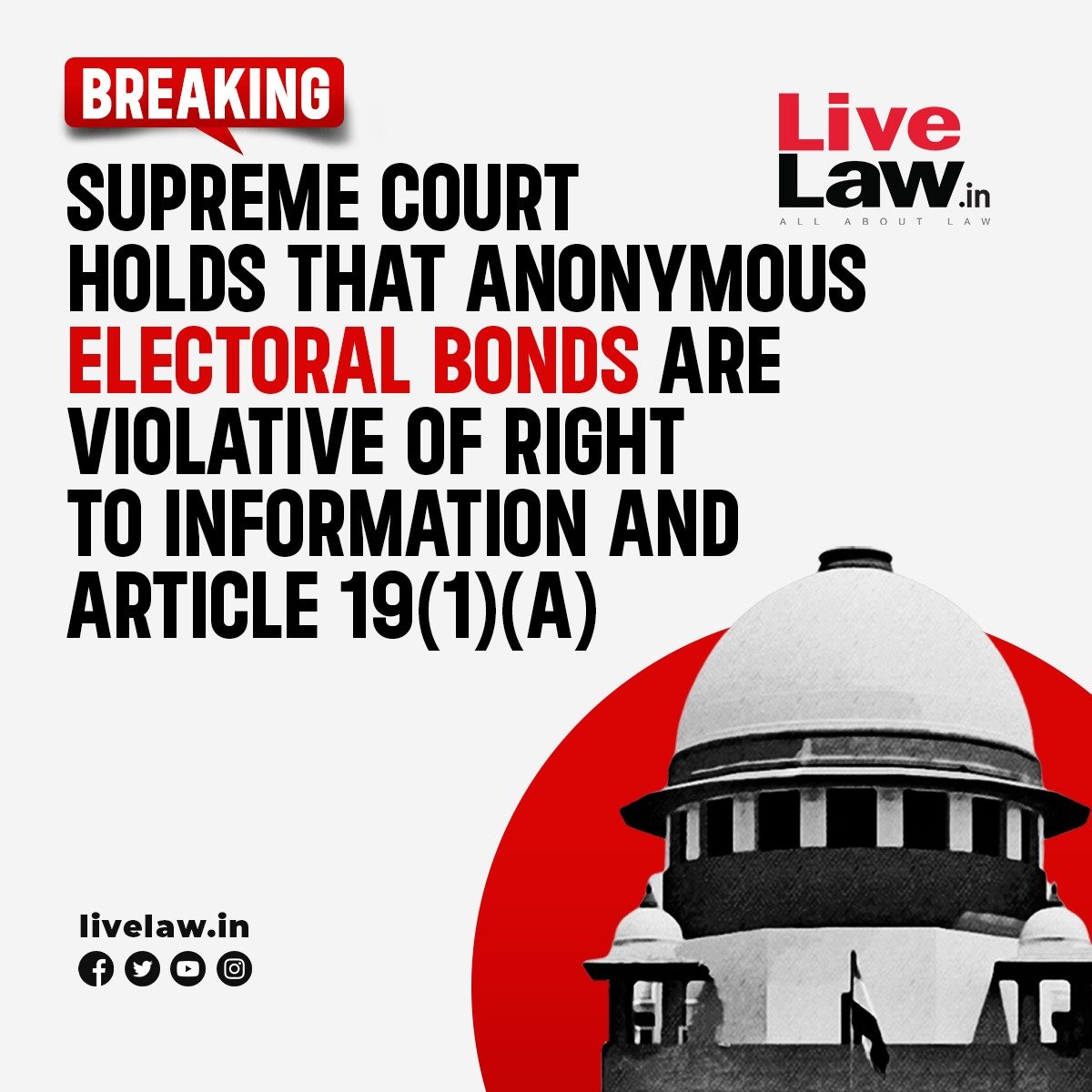 Breaking:
#SupremeCourtofIndia #ElectoralBonds