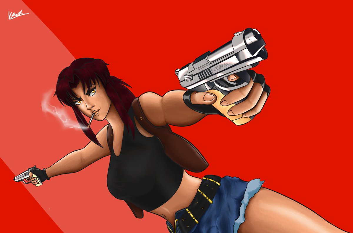 "Running off to die, you say?"🚬

Rebecca Lee (Revy) - Black Lagoon (2006)

#revy #blacklagoon #anime #manga #digitalart #illustration #fanart