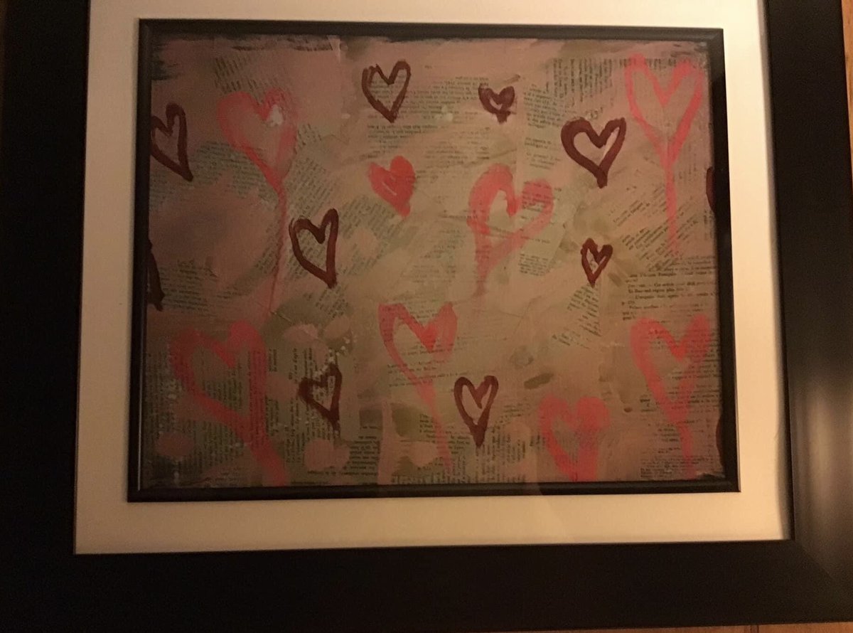 sunshineluckyou's tweet photo. Painting by @RamonYslas "Love Letters" which makes you feel the Love 💕 Birthday present from my daughter last year https://t.co/qwhZYtyB8v