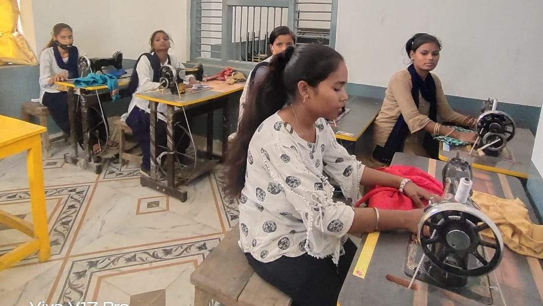'Fostering a brighter tomorrow, one stitch at a time. Gurgia Charities' Tailoring Centre at LBJP Inter College, Tilhar, is weaving skills and dreams for both girls and boys. Join us in crafting a future full of possibilities! 🧵✨ #EmpowerThroughSkills #GurgiaCharities #Tailoring