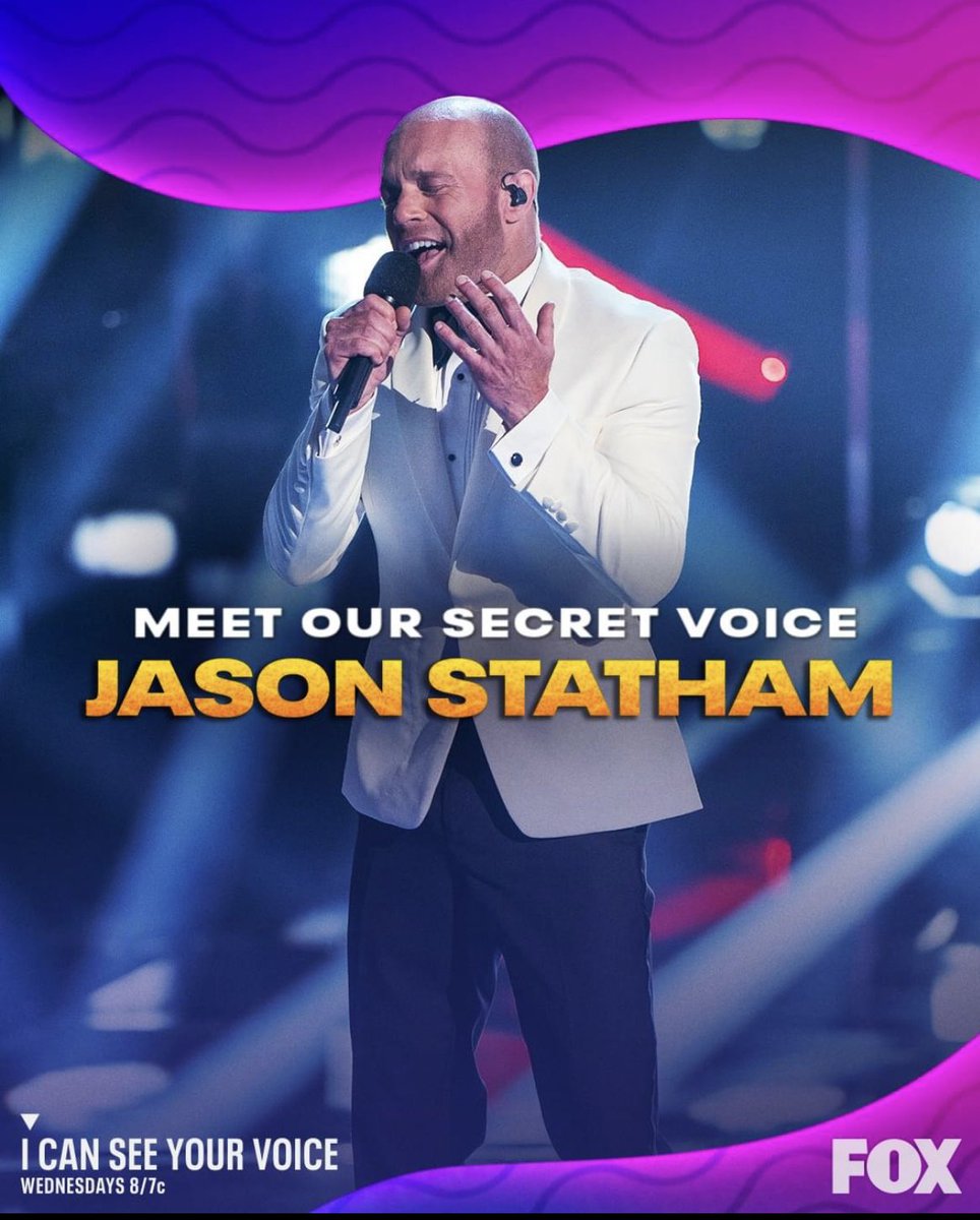 JasonStanly's tweet photo. Well hello, mates🕺🎤
@SeeYourVoiceFOX 
#ICanSeeYourVoice 
#jasonstathamimpersonator
 Season 3, Episode 7 @fox / @hulu https://t.co/LBpon5wct9