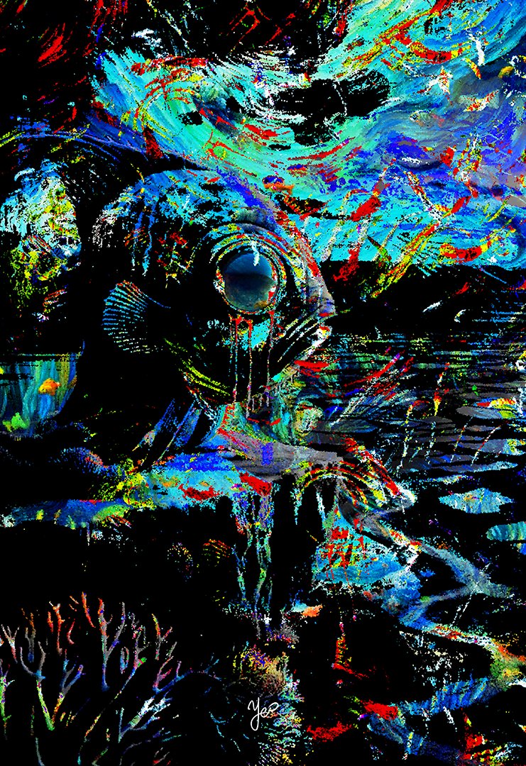 YeoStractor's tweet photo. This artwork honors the extinct Blackfin Cisco, a large North American Great Lakes native with black fins, big eyes, and a blunt snout, vanished in the 1960s.

#nftart #NFTartist #NFTcollector #Darkside #abstractart #Opensea #Crypto #illustration #extinction #Animal #card #art https://t.co/awwT4xJHIS