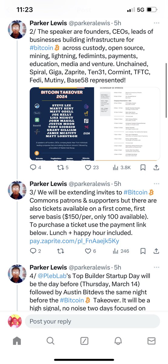 LarryChiang's tweet photo. Pic 2: The World is My library
Pic 2, “good artists create, great artists steal
Pic 3: Year one Omaha cost $60k at a Hilton Garden Inn
Pic 5: #bitcoin Commons is an #externalAPI to Satoshi’s side hustle which is an #externalAPI to the CB of 🇬🇧
Pic 6: external API to south By
Pic 7 & 8: #cs183d