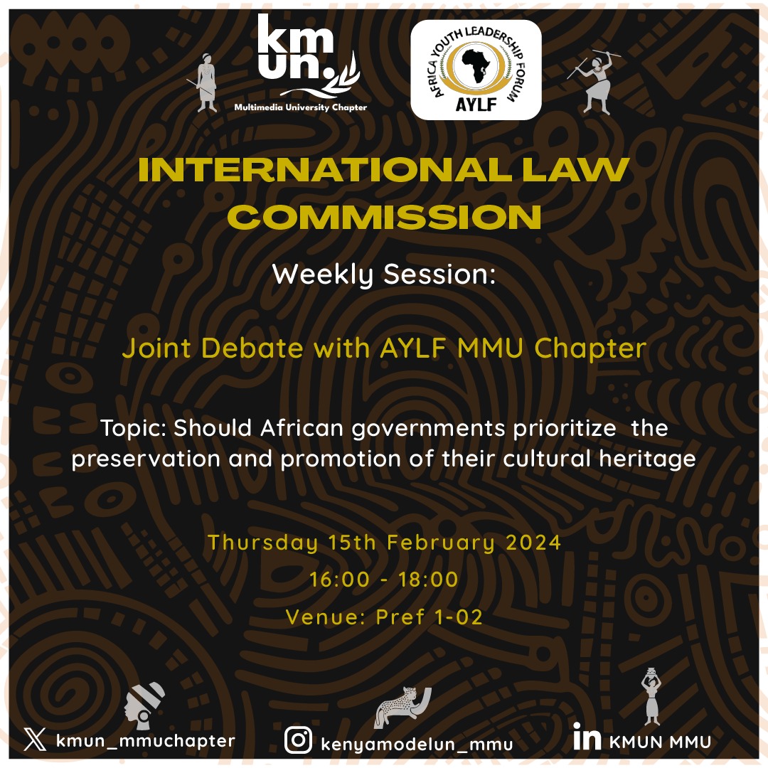 kmun_mmuchapter's tweet photo. 🌟🌟🎉🎉Greetings debaters and ethusiasts🤝 In the spirit of African wisdom, remember the proverb: "Mkosa Mila ni mtumwa " Let's explore the importance of preserving and promoting cultural heritage. Let's meet pale Pref 1-02 at 1630hrs. See you then. https://t.co/Utpiwqp99s