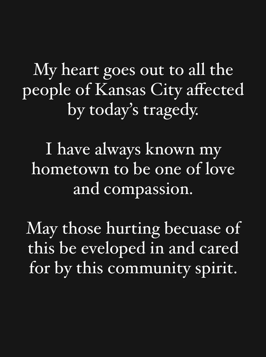 My heart goes out to #KansasCity. ♥️