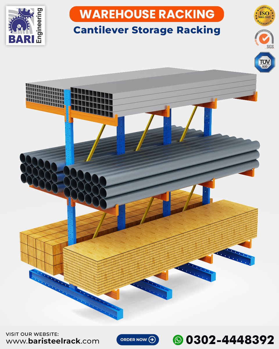 #cantileverrack #cantileverbeam #warehouseracking #cantileverracking #cantileverstorageracking #industrialcantilverracking #storagesolutions #heavydutyracking #bariengineering #steelrack #racksmanufacturer #racksinlahore 

0302-4448392

@X @XCreators @XSpaces @BariEngineering