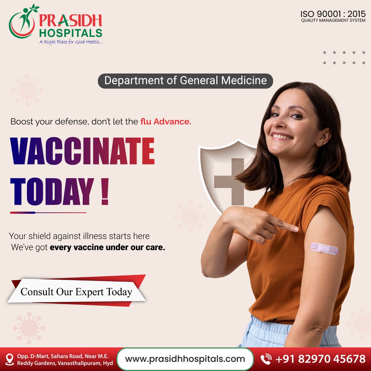 Protect yourself this flu season with the renowned flu vaccine services at Prasidh Hospital! Our experienced medical team administers safe and effective vaccines to safeguard you and your loved ones from seasonal influenza. 

#generalmedicine #vaccinatetoday #vaccination #Prasidh