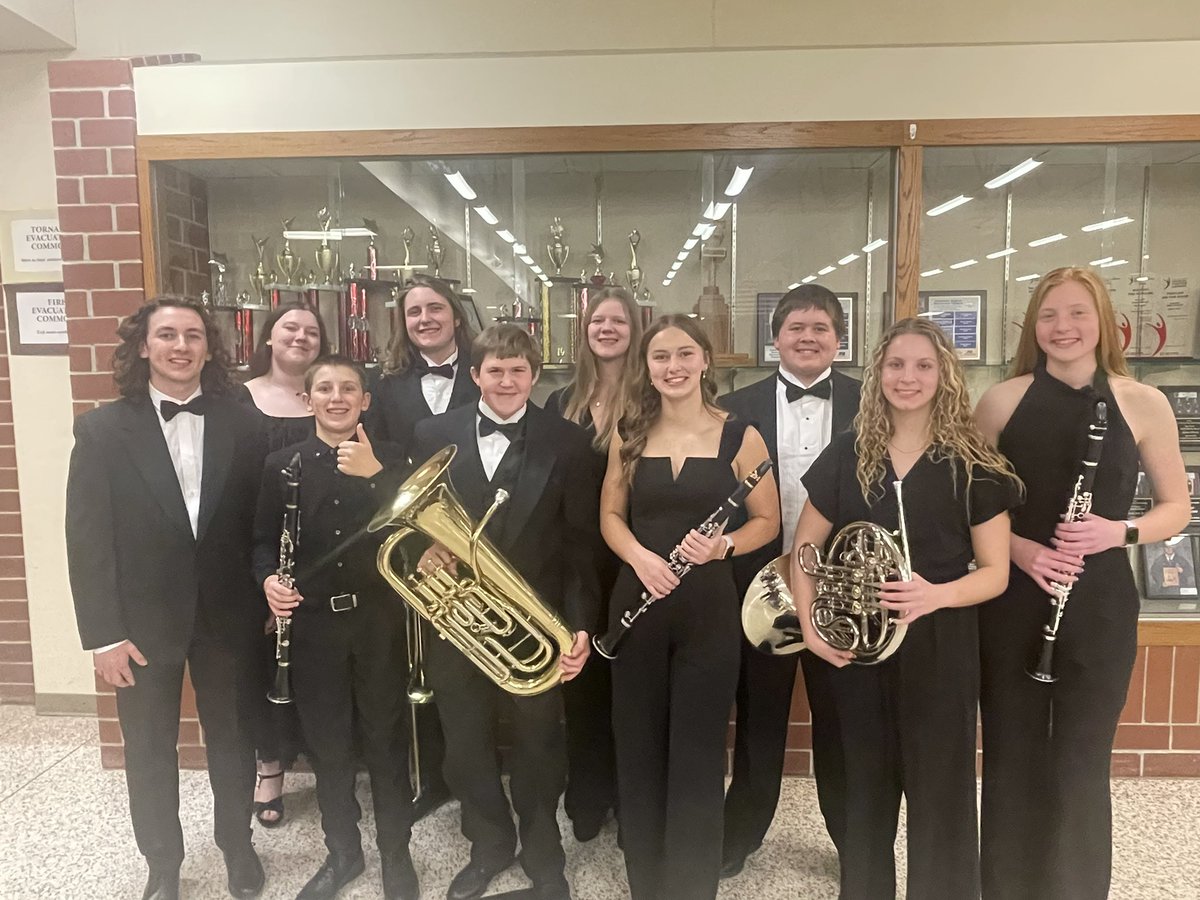 Atlantic students representing at the SWIBA Honor band concert tonight.