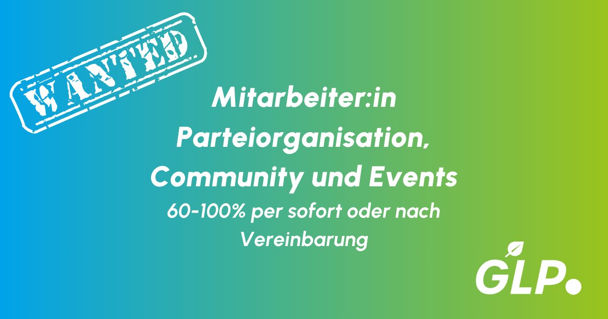 🌱💼 Sei dabei, den progressiven, klimafreundlichen und liberalen Kanton Zürich mitzugestalten! 💪 Wir suchen eine:n Mitarbeiter:in für Parteiorganisation, Community und Events (60-100%). #Grünliberale #mutzurlösung #machmit 🚀 zur Stellenausschreibung👉kampajobs.ch/job/mitarbeite…