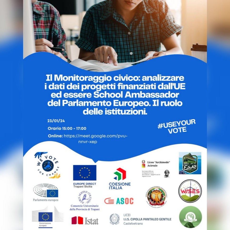 wises33385's tweet photo. #commisioneeuropea
#europdirecttrapanisicilia #asoc2324
#europa
#culturaeuropea
#politicadicoesione
#partecipazionedemocratica
#rappresentanzaitalianadellacommissioneeuropea
#wises
#monitoraggiocivico
#giovani
#useyourvote https://t.co/AnTO95oC3l