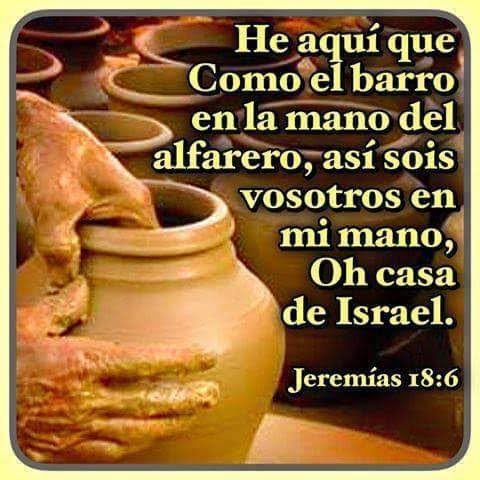Jer. 18 El lenguaje visual supera al lenguaje verbal. La figura del alfarero, nos ilustra lo que Dios puede hacer cuando el hombre está dispuesto a volver a nacer. El barro no es un elemento costoso, pero en las manos del Alfarero se convierte en algo sumamente valioso #rpsp