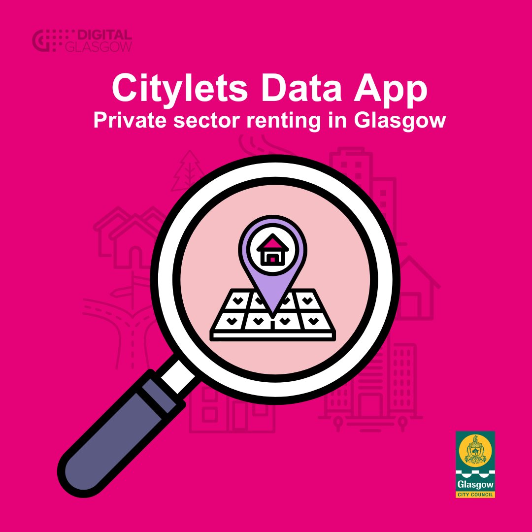 With 50k properties advertised annually, Citylets is Scotland's leading private rental portal 🏘️

We created an application with this data to give users better insight into Glasgow’s private rental market.

Visit our Open Data Hub to find out more 👇 ow.ly/oaSO50QcQIO