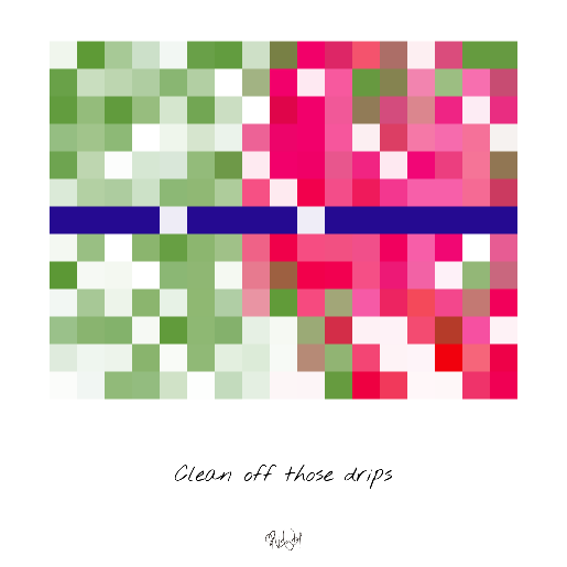 RisaVot's tweet photo. 02152024: Clean off those drips
#MinimalDatePixels #NFT #NFTartworks #NFTCommunity #daily #curate  #abstractartwork #minimalartwork https://t.co/SEzbE7c5O6
