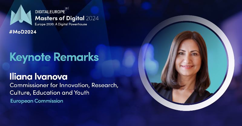 DIGITALEUROPE's tweet photo. 🤔 Who are the European SMEs secretly plotting digital domination? And how can they become global tech giants?

Innovation Commissioner @Ili_Ivanova is joining us at #MoD2024 to talk about this topic...and crown the 2024 #FutureUnicornAward winner 👑.

Come witness it all⬇️