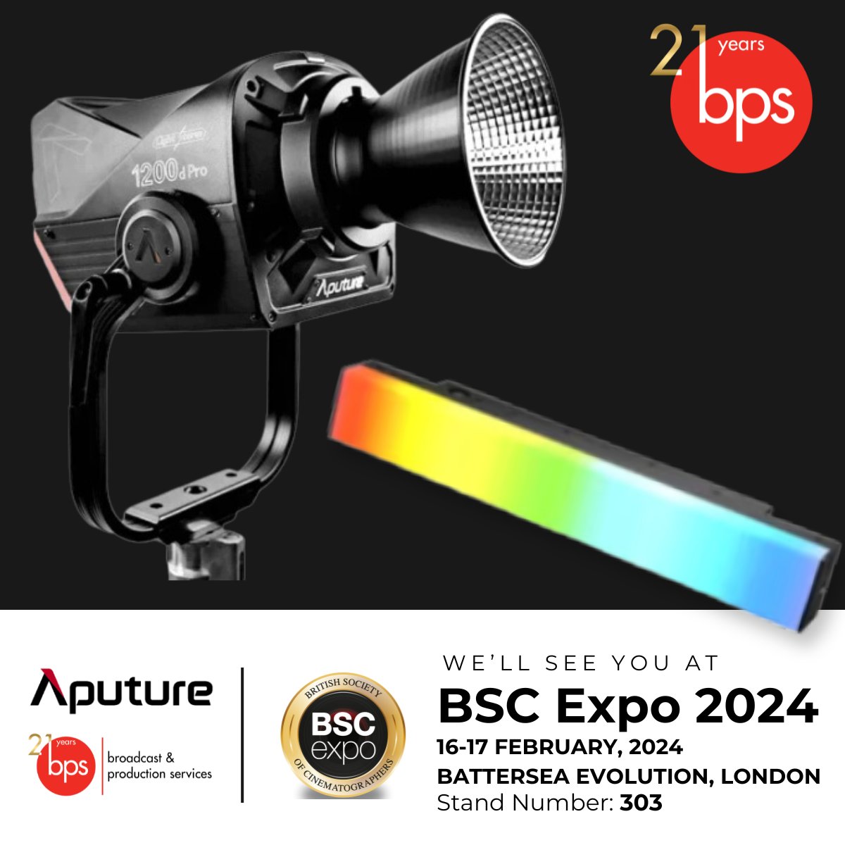 The BPS Broadcast &amp; Production Services team is busy getting ready for <a href="/BSC_EXPO/">BSC_EXPO</a> where we’ll be displaying some of the latest range of <a href="/AputureLighting/">Aputure</a> products. 

Stop by Stand 303 to see what we’ve brought along! bit.ly/3S3QOe3 #BSCexpo #BSC2024 #broadcast