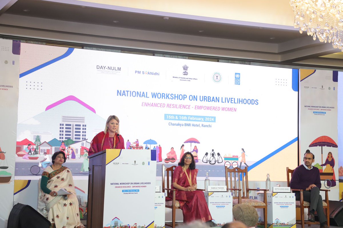 Resilient livelihoods for #2030Agenda. A 2-day workshop on urban livelihoods by @NULM_MoHUA & @UNDP_India began in #Ranchi today. The event will bring together government, development partners & industry to discuss solutions for aligning urban resilience strategies w/ #SDGs.