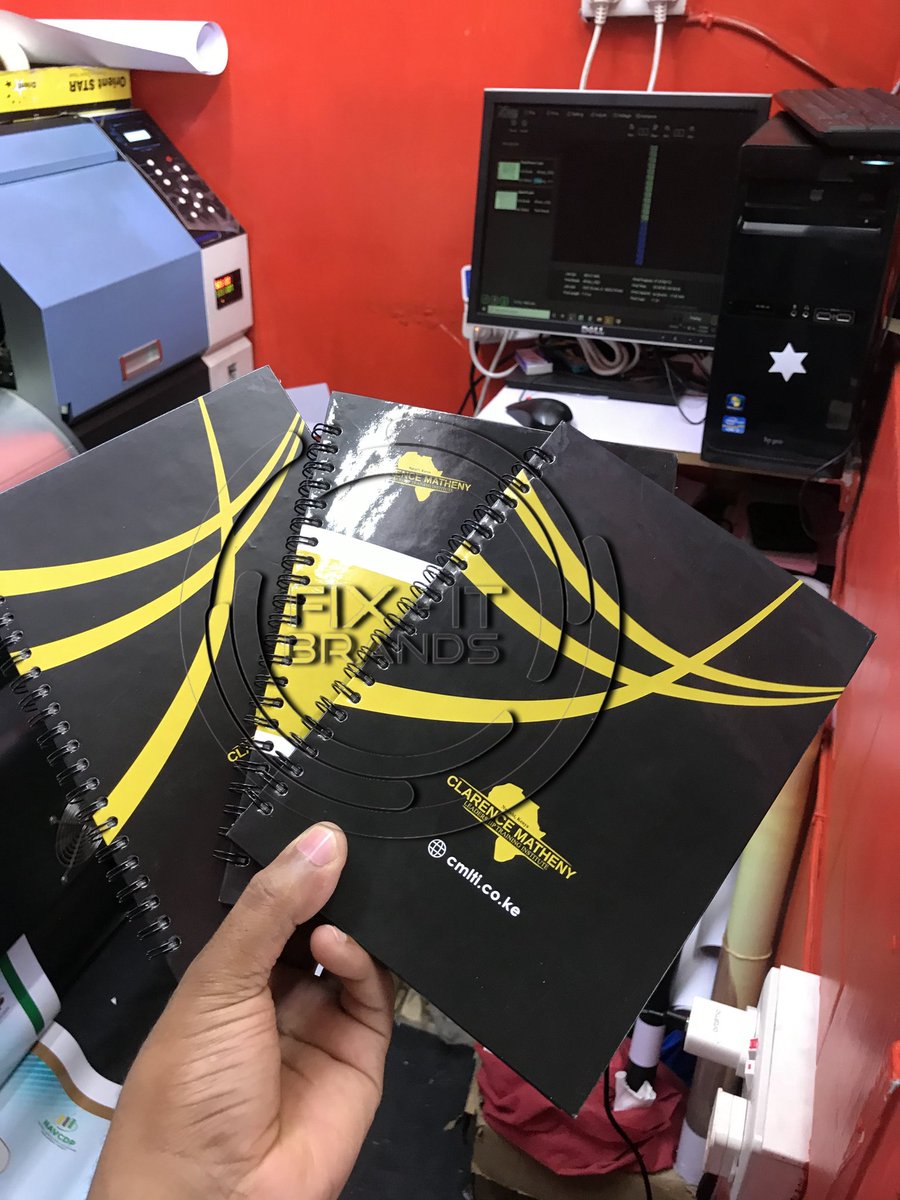 FixitBrands's tweet photo. Notebooks _(A5 size, O-wire binding, 100pgs, hardcover with UV furnish

🏠 Rumwe Farm Co-ops House, 2nd Floor (Opposite Equity Bank Mfangano Street)
Call/WhatsApp: +254(0) 703533902 /702528323
📧 fixitbrands@gmail.com

#graphicdesign #print #branding #brandingshop https://t.co/8dpoVNLihi