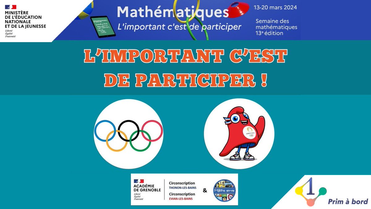 prim_edu_num's tweet image. Cycles 1⃣, 2⃣ et 3⃣ | Enseigner | #Mathématiques #SDM2024

📌 Une semaine d’activités mathématiques à vivre avec vos élèves !

▶️ primabord.eduscol.education.fr/une-semaine-d-…

✅ 4 jours d'activés à la carte
✅ Un défi famille
✅ Une épreuve en direct
✅ 1 jour/1 énigme