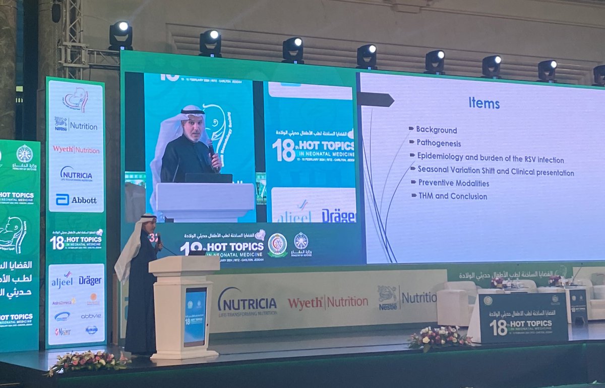 Dr_RaniaAljeaid's tweet photo. Heading to exciting talk by Prof. Nawaf Aldajani “Strategizing RSV prophylaxis in new rea of increased respiratory co-pathogen exposure”
Looking at National Data
@DAldajani @KFAFHneo
#HotTopics18 https://t.co/47H5lrZsyB