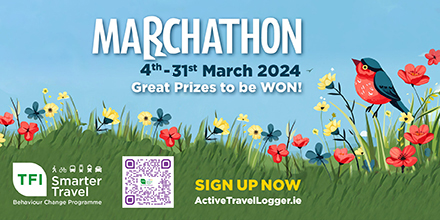 #Marchathon steps off from March 4th - 31st. Commute more sustainably, increase your activity levels and have fun as you incorporate walking throughout your day. Sign up now ActiveTravelLogger.ie