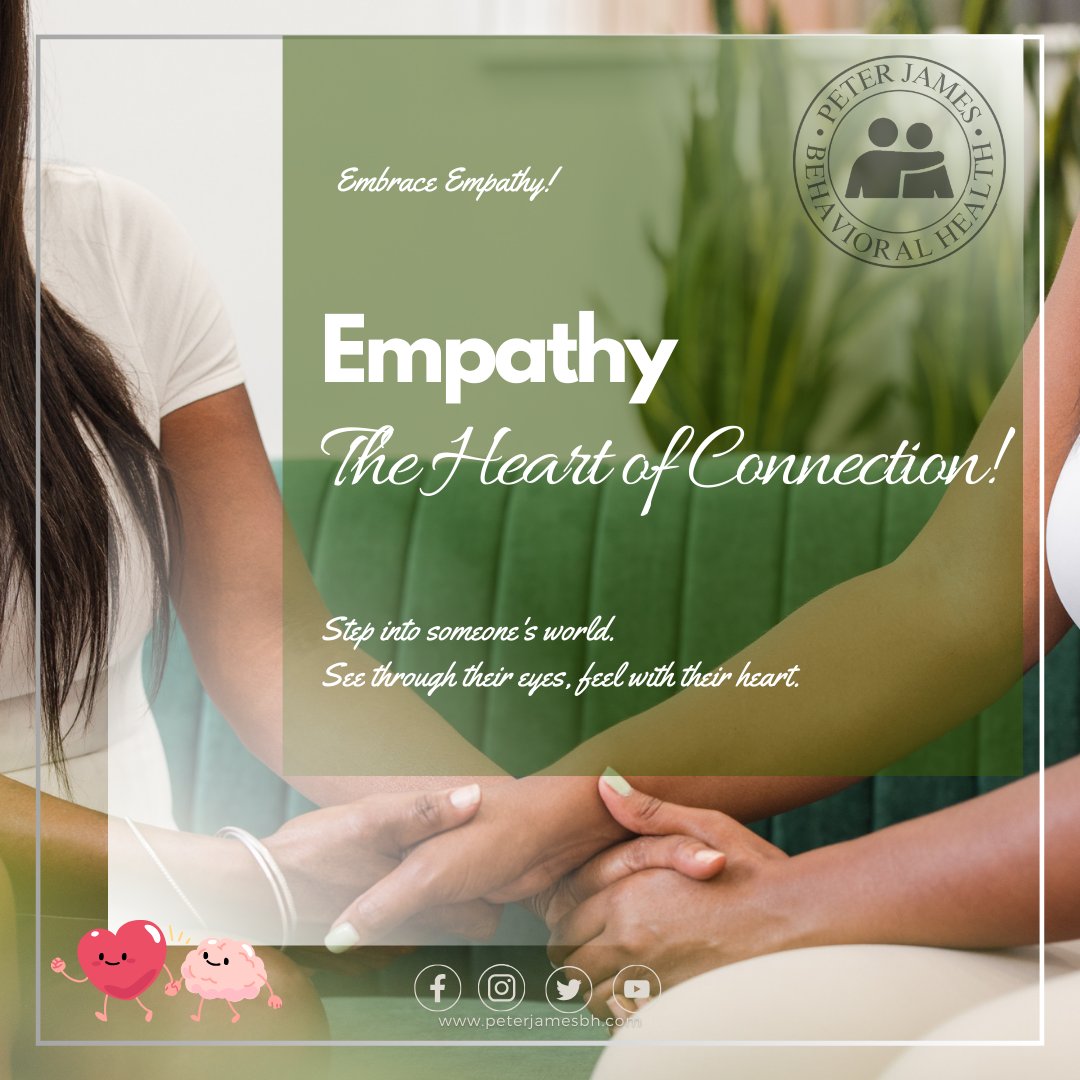 PeterJamesBH's tweet image. Embrace the power of empathy today 👥💙. Understand more, listen deeply, and strengthen your connections. Witness how empathy transforms us. Share your stories with #EmpathyEmpowers and inspire a wave of understanding. Visit peterjamesbh.com
#PJBHJourney
#BuildConnections