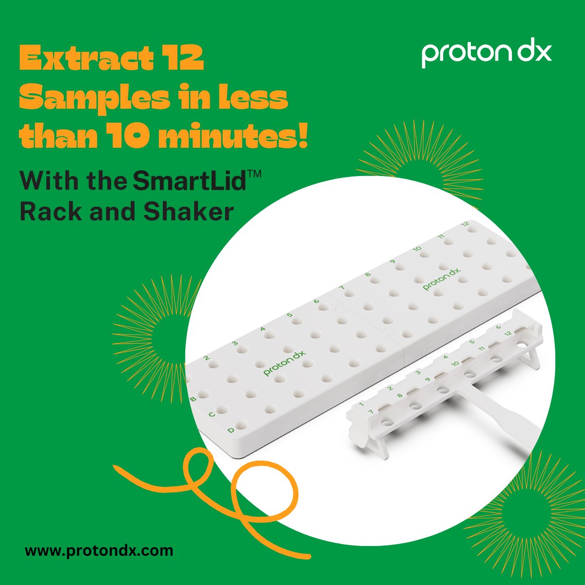 ProtonDx's tweet image. 🧪 The SmartLid™ Shaker and Rack - With these accessories, you can now perform 12 extractions simultaneously in less than 10 minutes when using the #SmartLid Extraction Kit.

🔗protondx.com/smartlid

 #LabInnovation #ResearchSimplified