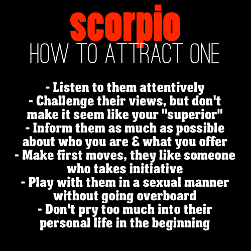 How to attract #Scorpio. ♏️